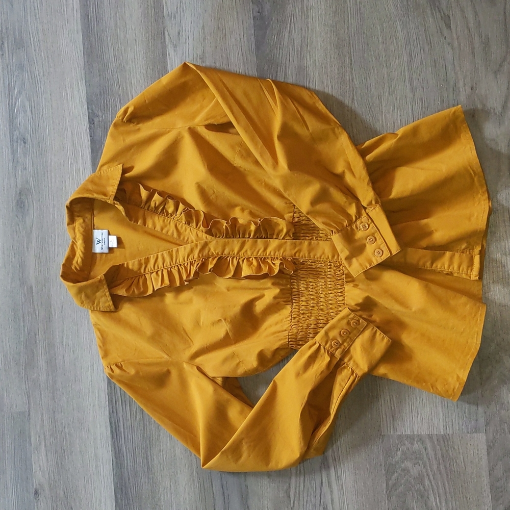 Worthington Ruffle Button Down Top - image 1